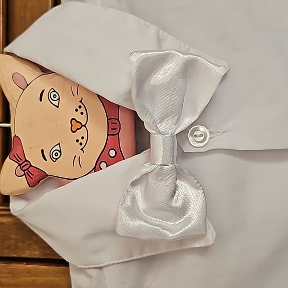 Vintage Just Darling boy's 2 piece white shorts and shirt set Made in USA Size 3 - Picture 4 of 8